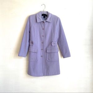 WOMENS LAVENDER WOOL DRESSY CHIC PEA COAT